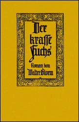 Walter Bloem, Der Krasse Fuchs (Cover).jpg